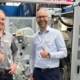 På bifogad bild från vänster: Simon Dubach, tekniker på ISELI och Martin Andersson, affärsområdeschef LSAB